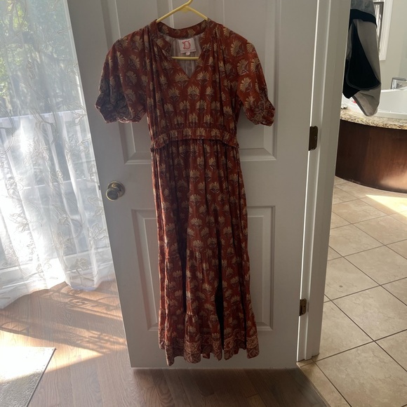 Victoria Dunn Maxi Dress in Rust Floral Size XS - Picture 4 of 4